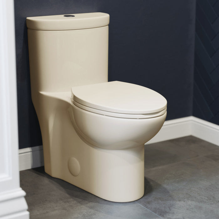 Swiss Madison Sublime One-Piece Elongated Dual-Flush Toilet in Bisque 1.1/1.6 gpf - SM-1T205BQ