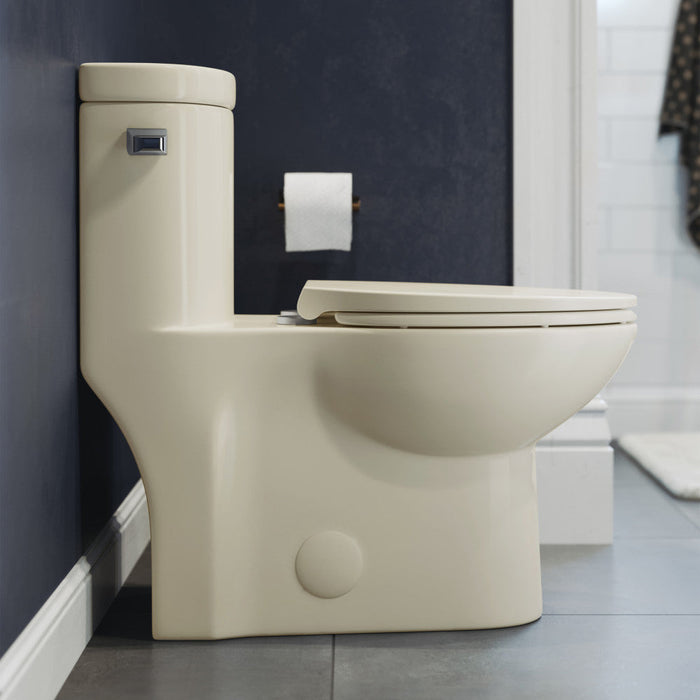 Swiss Madison Sublime One-Piece Elongated Left Side Flush Handle Toilet in Bisque 1.28 gpf - SM-1T206BQ