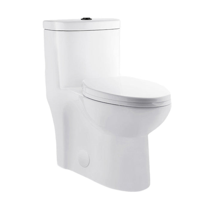 Swiss Madison Sublime One Piece Elongated Toilet Dual Flush, Black Hardware 1.1/1.6 gpf - SM-1T205HB