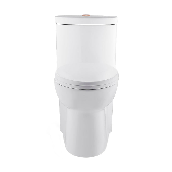 Swiss Madison Sublime One Piece Elongated Toilet Dual Flush, Rose Gold Hardware 1.1/1.6 gpf - SM-1T205HBG