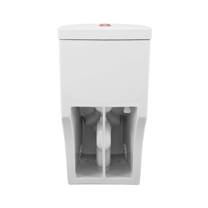 Swiss Madison Sublime One Piece Elongated Toilet Dual Flush, Rose Gold Hardware 1.1/1.6 gpf - SM-1T205HBG