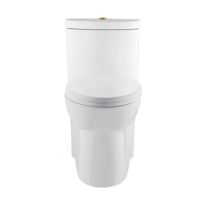 Swiss Madison Sublime One Piece Elongated Toilet Dual Flush, Brushed Gold Hardware 1.1/1.6 gpf - SM-1T205HG