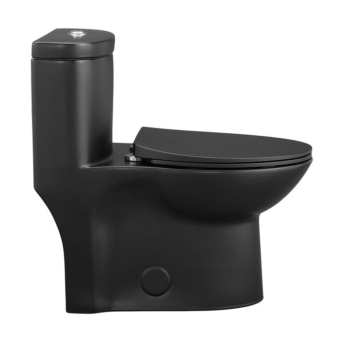 Swiss Madison Sublime One-Piece Elongated Toilet Dual-Flush in Matte Black 1.1/1.6 gpf - SM-1T205MB