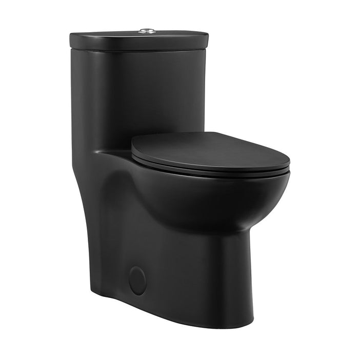 Swiss Madison Sublime One-Piece Elongated Toilet Dual-Flush in Matte Black 1.1/1.6 gpf - SM-1T205MB