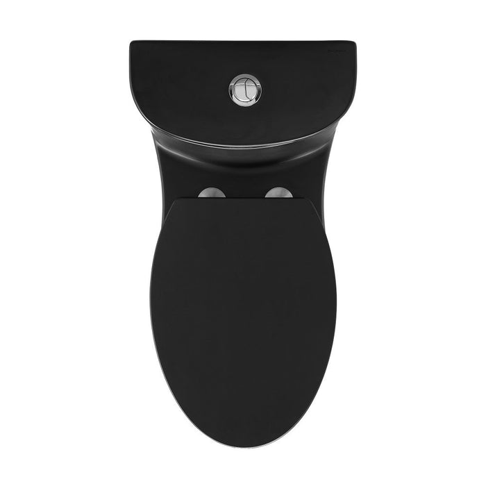 Swiss Madison Sublime One-Piece Elongated Toilet Dual-Flush in Matte Black 1.1/1.6 gpf - SM-1T205MB