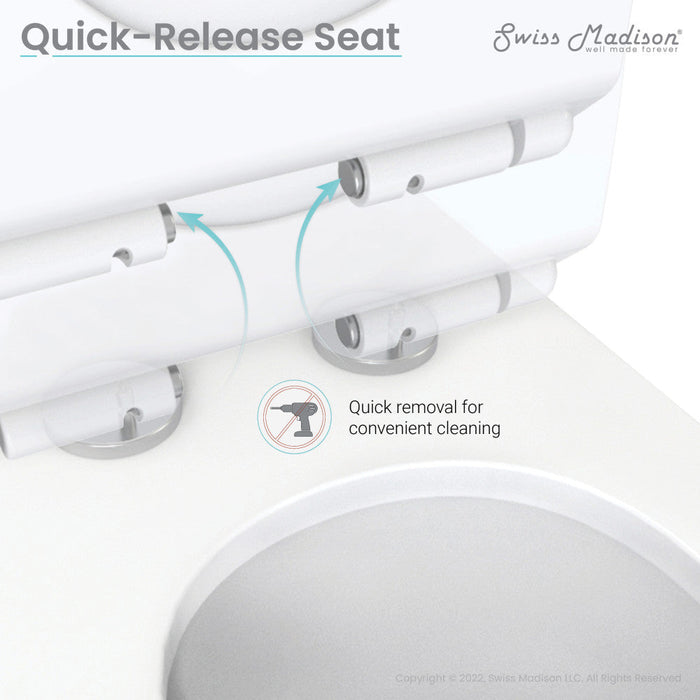 Swiss Madison Sublime One Piece Elongated Toilet with Touchless Retrofit Dual Flush 1.1/1.6 gpf - SM-1TK205