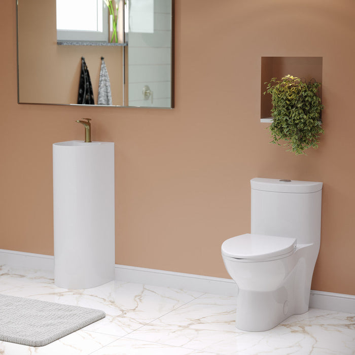 Swiss Madison Sublime One Piece Elongated Toilet with Touchless Retrofit Dual Flush 1.1/1.6 gpf - SM-1TK205