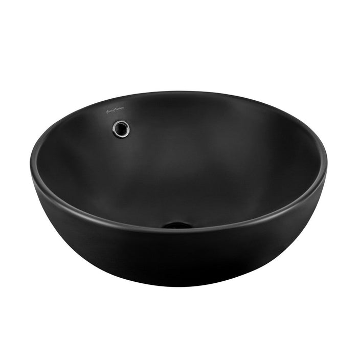 Swiss Madison Sublime 17” Round Vessel Sink in Matte Black - SM-VS212MB