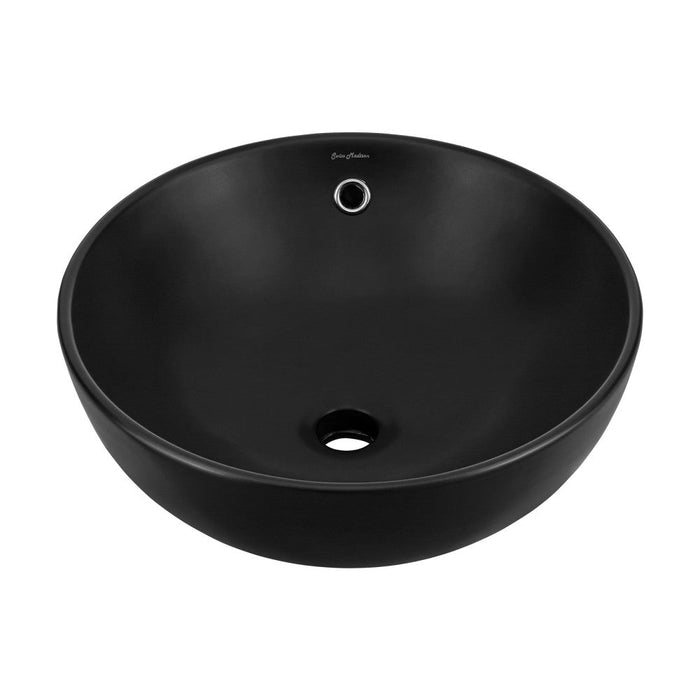 Swiss Madison Sublime 17” Round Vessel Sink in Matte Black - SM-VS212MB