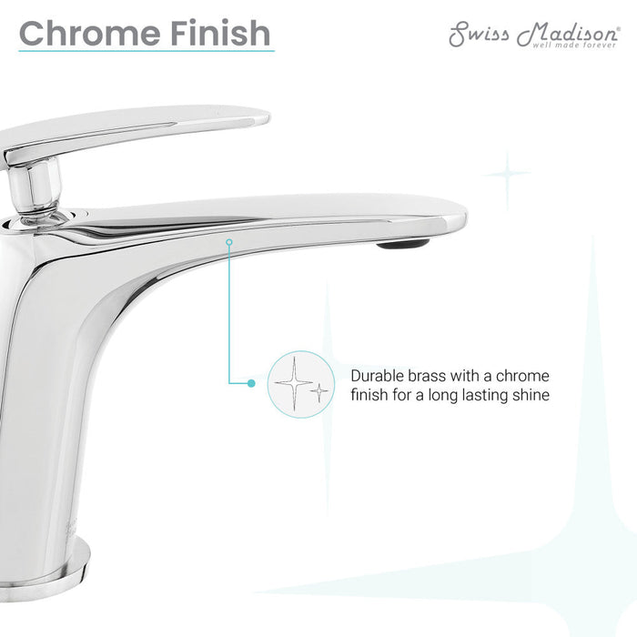 Swiss Madison Sublime Single Hole, Single-Handle, Bathroom Faucet in Chrome - SM-BF10C