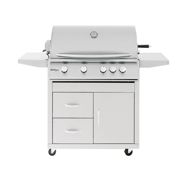 Summerset SIZ26-CART-SIZ26 Sizzler Series Gas Grill On Deluxe Cart, 32-Inch SIZ32-CART-SIZ32-DC-Config