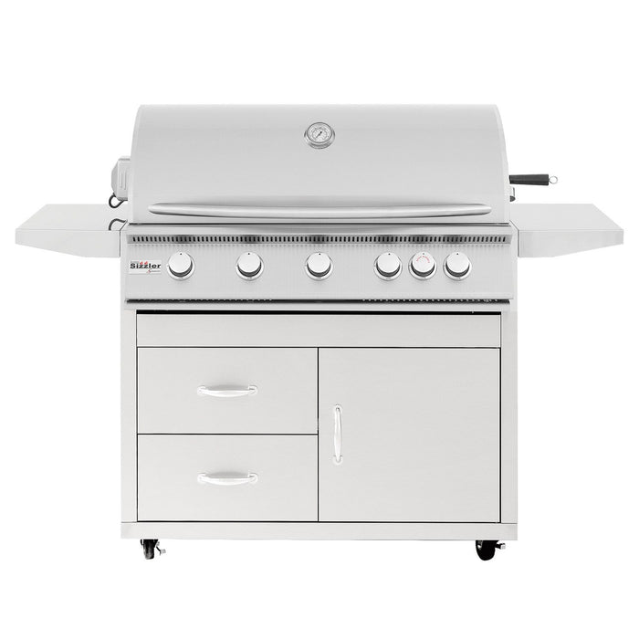 Summerset SIZ40-CART-SIZ40-DC Sizzler Series Gas Grill On Deluxe Cart, 40-Inch SIZ40-CART-SIZ40-DC-Config