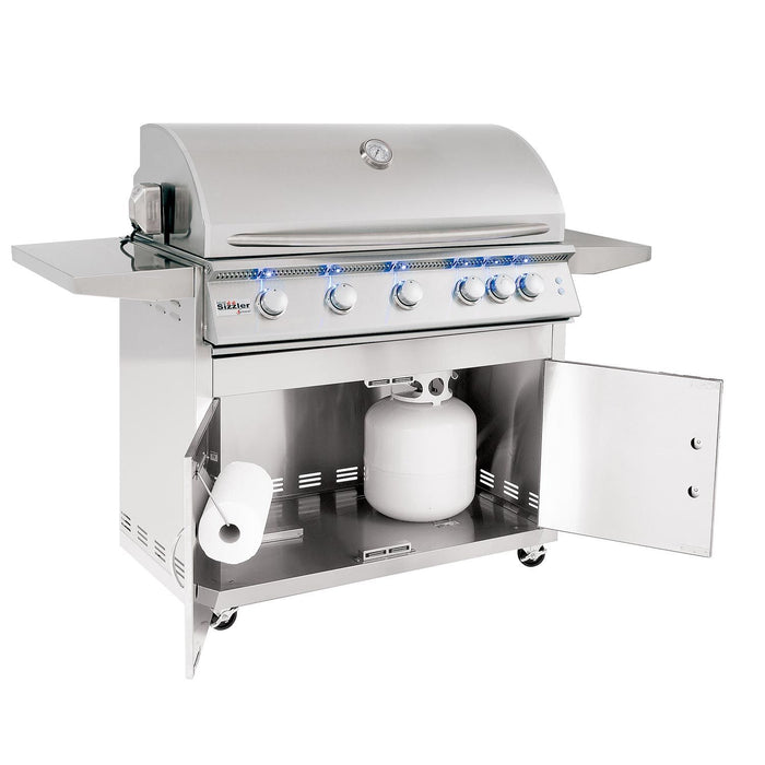 Summerset SIZ26-CART-SIZ26 Sizzler Pro Series Gas Grill On Cart, 40-Inch SIZPRO40-CART-SIZ40-SC-Config