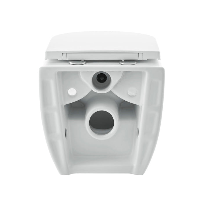 Swiss Madison Swiss Madison Well Made Forever SM-WK450-01C - Ivy Wall Hung Elongated Toilet Bundle, Glossy White - SM-WK450-01C