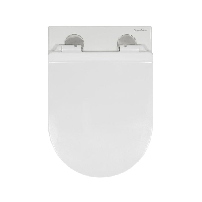 Swiss Madison Swiss Madison Well Made Forever SM-WK465-01C - Calice Wall-Hung Round Toilet Bundle, Glossy White - SM-WK465-01C