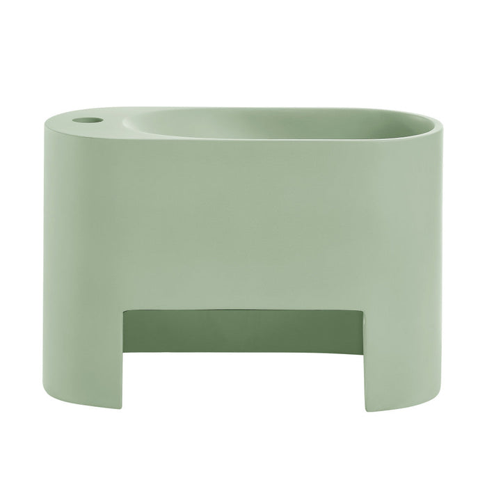 Swiss Madison Terre 17.5" Right Side Faucet Wall-Mount Bathroom Sink in Palm Green - SM-WS340EN