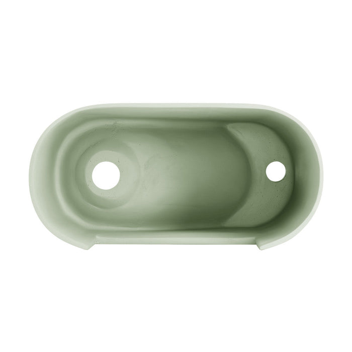 Swiss Madison Terre 17.5" Right Side Faucet Wall-Mount Bathroom Sink in Palm Green - SM-WS340EN