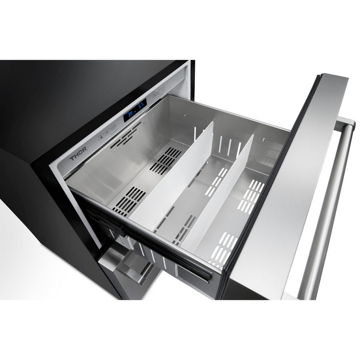 Thor Kitchen 24" 5.4 cu. ft. Indoor or Outdoor Refrigerator Drawer, TRF24U