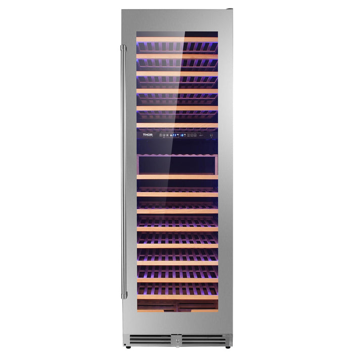 Thor Kitchen 24 in. 162 Bottle Dual Zone Wine Cooler, TWC2403DI