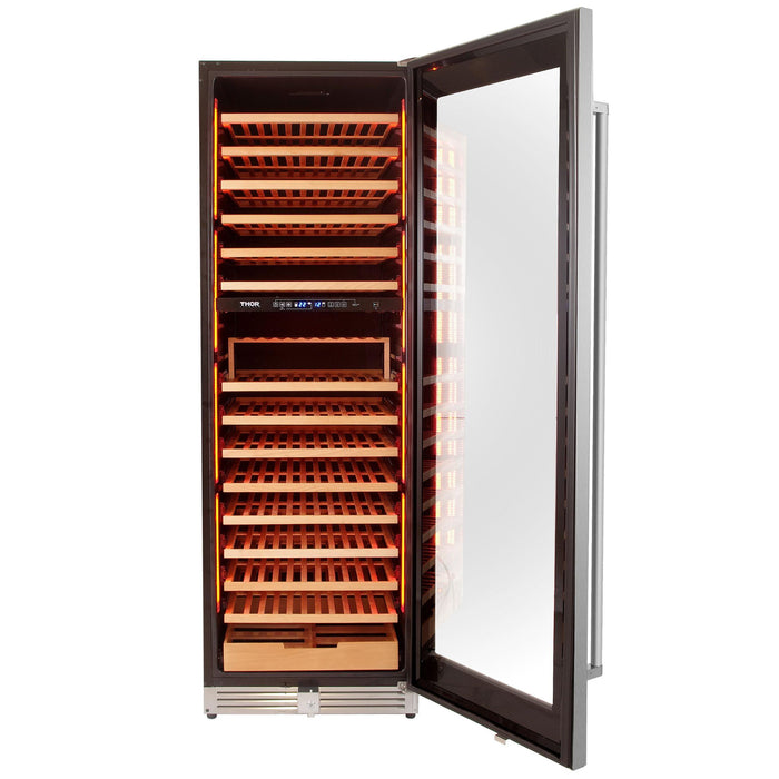 Thor Kitchen 24 in. 162 Bottle Dual Zone Wine Cooler, TWC2403DI