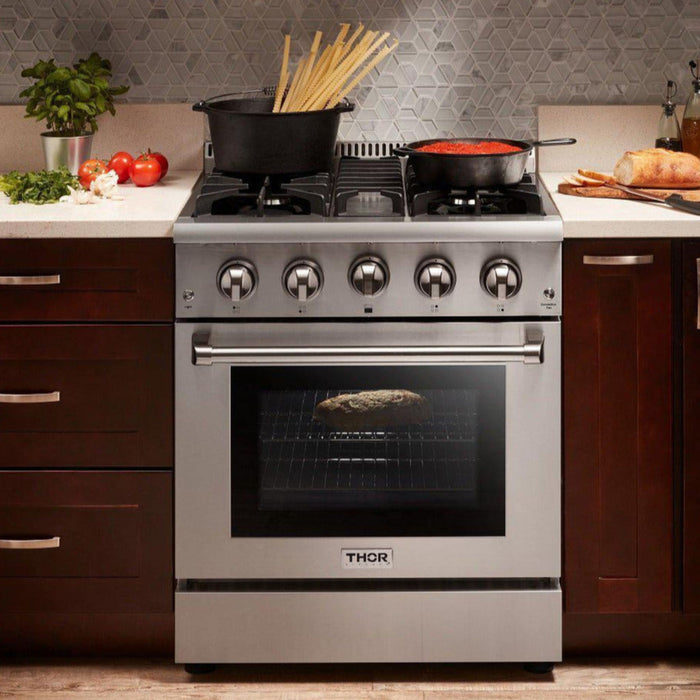 Thor Kitchen 30 in. 4.2 cu. ft. Professional Natural Gas Range in Stainless Steel, HRG3080U