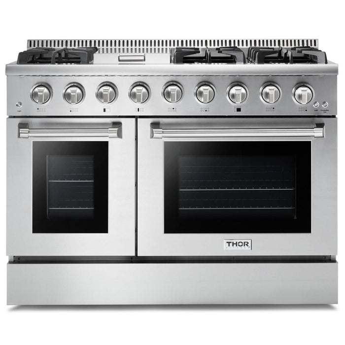 Thor Kitchen - 48 in. 6.7 cu. ft. Professional Natural Gas Range in Stainless Steel - HRG4808U