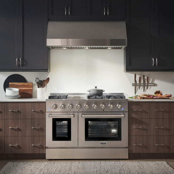 Thor Kitchen - 48 in. 6.7 cu. ft. Professional Natural Gas Range in Stainless Steel - HRG4808U