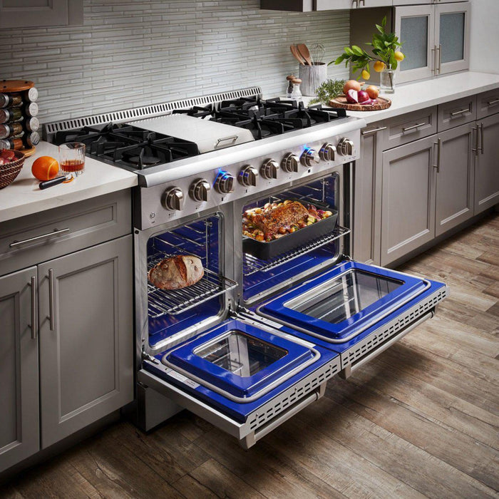 Thor Kitchen - 48 in. 6.7 cu. ft. Professional Natural Gas Range in Stainless Steel - HRG4808U