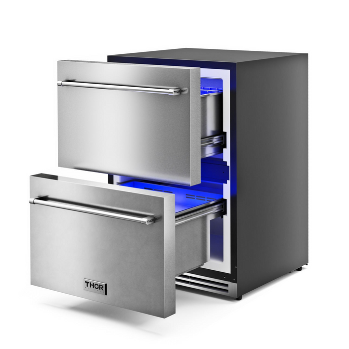 Thor Kitchen 24" Indoor or Outdoor Professional Freezer Drawer, TRZ24U