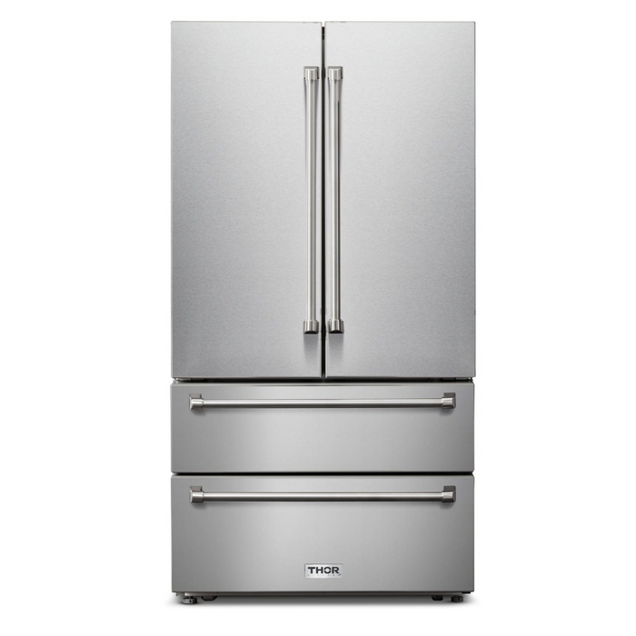 Thor Kitchen - Professional 36 In. Counter Depth 22.5 cu. ft. Refrigerator Stainless Steel - TRF3602