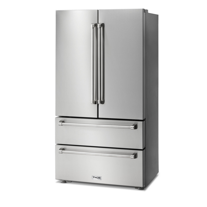 Thor Kitchen - Professional 36 In. Counter Depth 22.5 cu. ft. Refrigerator Stainless Steel - TRF3602