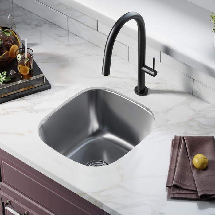 Swiss Madison Toulouse 16 x 18 Stainless Steel Single Basin Undermount Kitchen Sink - SM-KU637