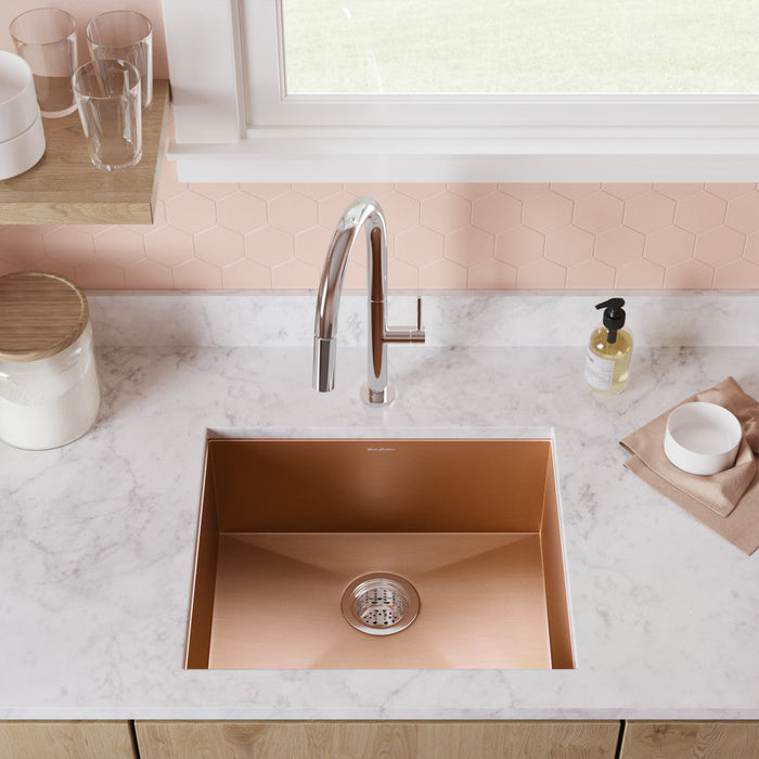 Swiss Madison Tourner 21 x 18 Stainless Steel, Single Basin, Undermount Kitchen Sink, Rose Gold - SM-KU707RG