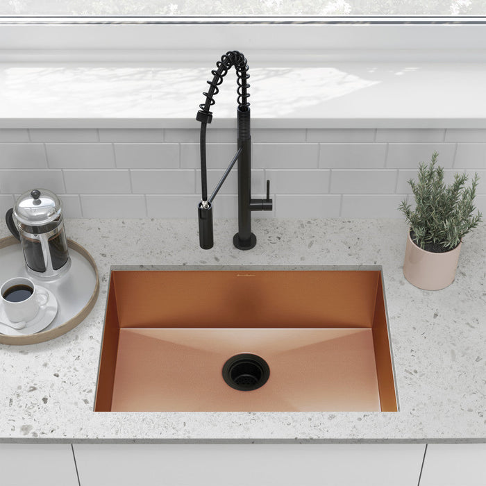 Swiss Madison Tourner 26 x 18 Stainless Steel, Single Basin, Undermount Kitchen Sink, Rose Gold - SM-KU708RG