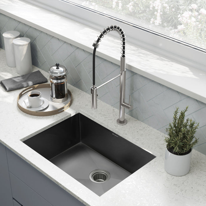 Swiss Madison Tourner 27 x 19 Stainless Steel, Single Basin, Undermount Kitchen Sink in Black - SM-KU709B