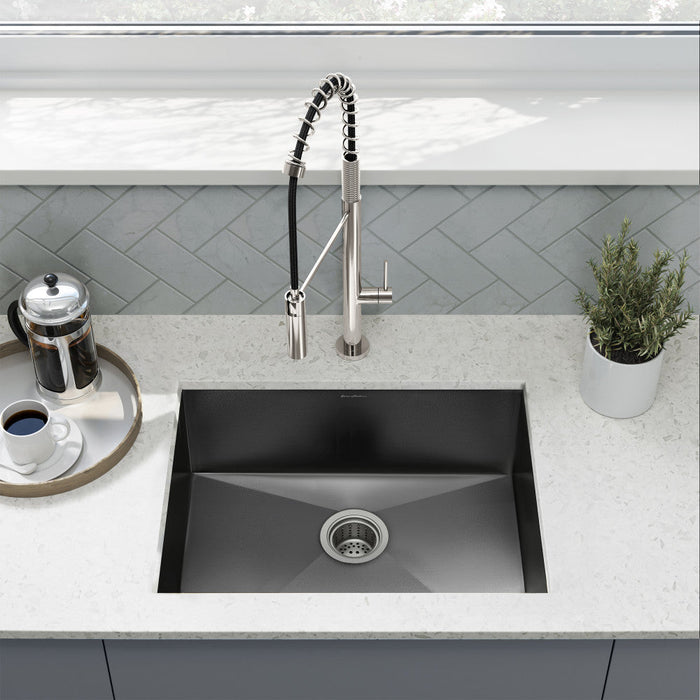 Swiss Madison Tourner 27 x 19 Stainless Steel, Single Basin, Undermount Kitchen Sink in Black - SM-KU709B