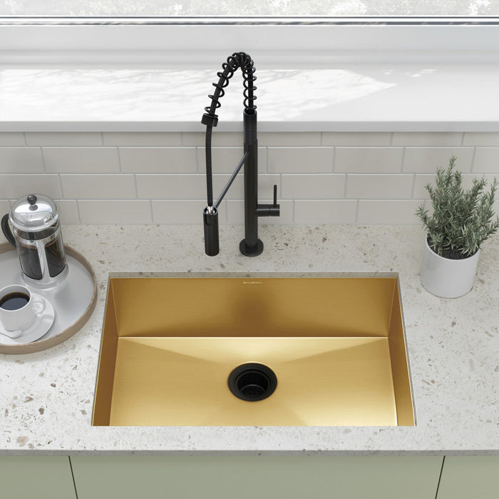 Swiss Madison Tourner 27 x 19 Stainless Steel, Single Basin, Undermount Kitchen Sink in Gold - SM-KU709G