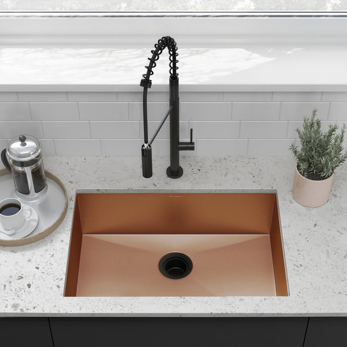 Swiss Madison Tourner 27 x 19 Stainless Steel, Single Basin, Undermount Kitchen Sink in Rose Gold - SM-KU709RG