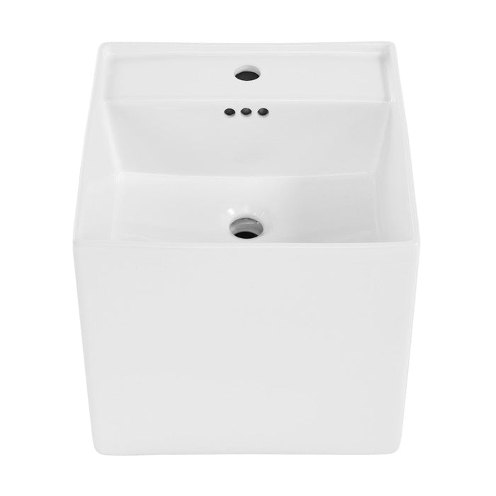 Swiss Madison Pur 16.5" Square Wall-Mount Bathroom Sink - SM-WS343