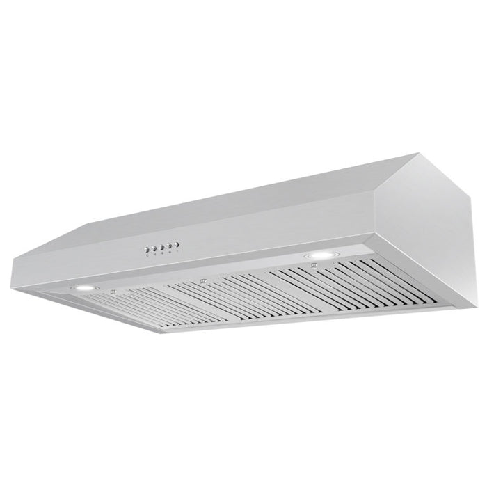 Cosmo 36" Stainless Steel Under Cabinet Range Hood with Push Button Controls and Dishwasher Safe Permanent Filters UC36