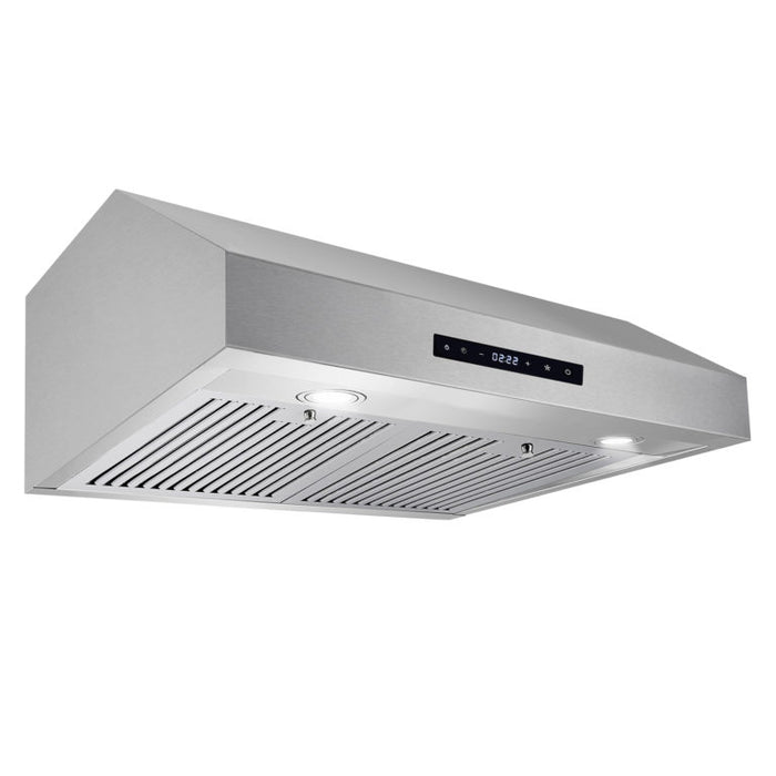 Cosmo 30" Stainless Steel Under Cabinet Range Hood with Digital Touch Controls and Dishwasher Safe Permanent Filters UMC30