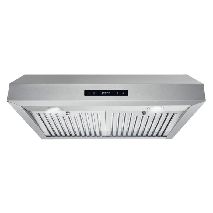 Cosmo 30" Stainless Steel Under Cabinet Range Hood with Digital Touch Controls and Dishwasher Safe Permanent Filters UMC30