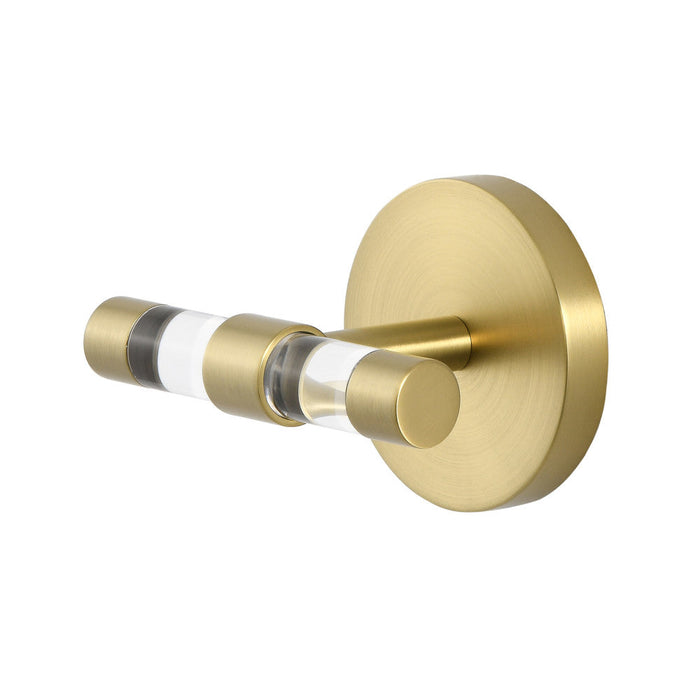 Swiss Madison Verre Acrylic Robe Hook in Brushed Gold - SM-ARH10BG