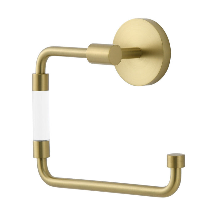 Swiss Madison Verre Acrylic Toilet Paper Holder in Brushed Gold - SM-ATP10BG