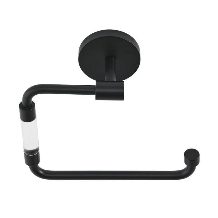 Swiss Madison Verre Acrylic Toilet Paper Holder in Matte Black - SM-ATP10MB