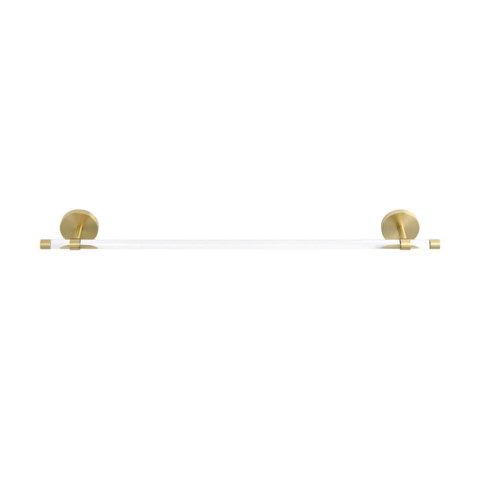 Swiss Madison Verre Acrylic Towel Bar in Brushed Gold - SM-ATB10BG