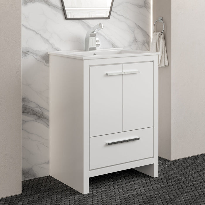 Swiss Madison Virage 24" Freestanding, Bathroom Vanity in Glossy White - SM-BV730W