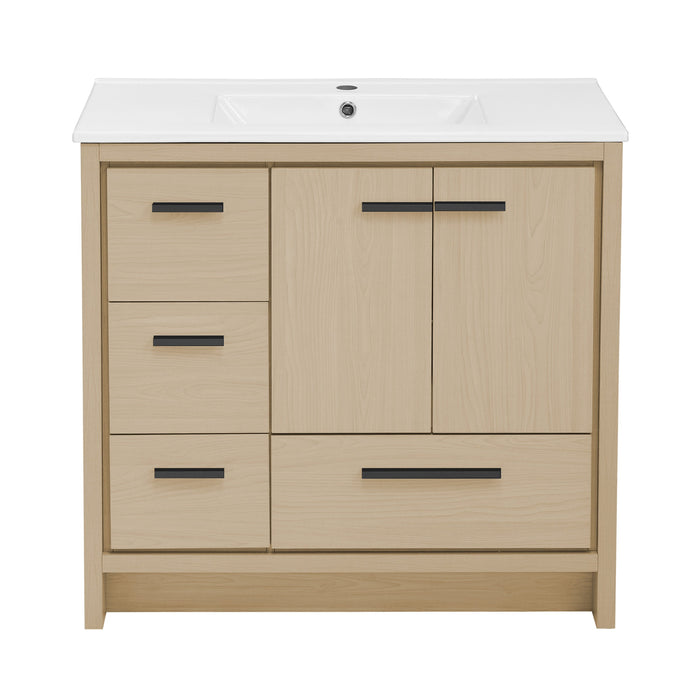 Swiss Madison Virage 36" Freestanding, Bathroom Vanity in Oak - SM-BV750K