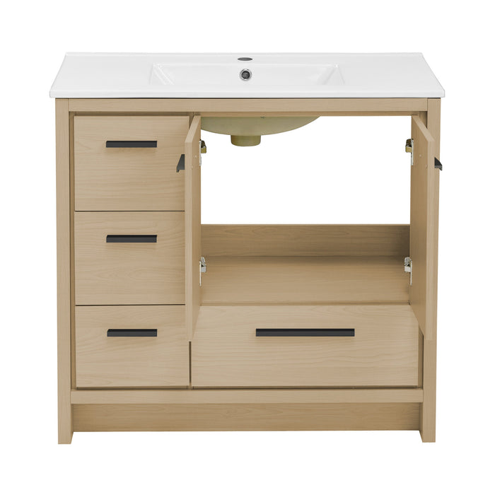 Swiss Madison Virage 36" Freestanding, Bathroom Vanity in Oak - SM-BV750K