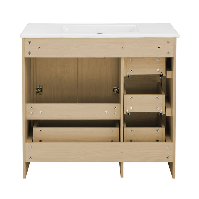 Swiss Madison Virage 36" Freestanding, Bathroom Vanity in Oak - SM-BV750K